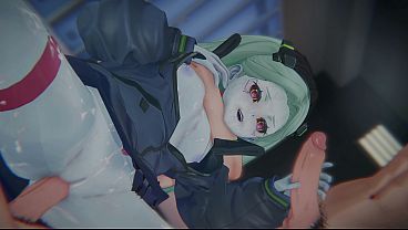 [Wuthering Waves x Cyberpunk] – Rebecca “CYBERPSYCHO MELTDOWN”: Bound Edgerunner & POV Sandwich DP (4K/60FPS) | (サイバーパンク娘わからせ)